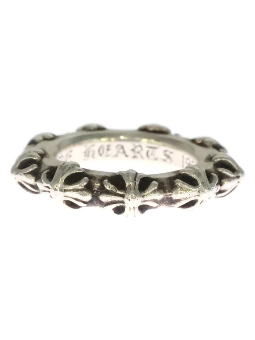 Chrome Hearts Cross Band Ring Silver